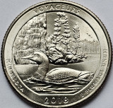 25 cents / quarter 2018 USA, Minnesota, Voyageurs, unc, litera P, America de Nord