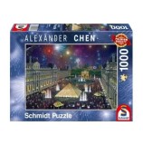 Puzzle Schmidt - Alexander Chen: Fireworks At The Louvre, 1000 piese