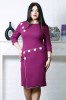 Rochie accesorizata cu nasturi si fusta petrecuta culoare fucsiaMarimea, Yves