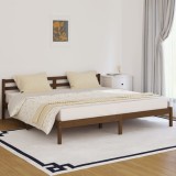 Cumpara ieftin Cadru de pat, maro miere, 200x200 cm, lemn masiv de pin