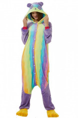 PJM133-100 Pijama pufoasa intreaga cu model Rainbow Panda foto