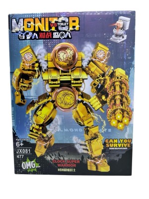 Set Constructie Robot Clock Super Warrior JX081- Monitor vs Toilet (477 piese) foto