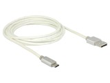 Cablu USB 2.0 DELOCK 2m Alb USB A la Micro USB B 23AWG/28AWG 83917