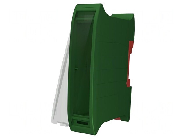 Carcasă pentru șină DIN verde 101x22.5x80.1mm