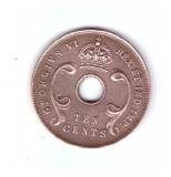 Moneda Africa de est 10 cents/centi 1945 SA, stare buna, curata, Bronz