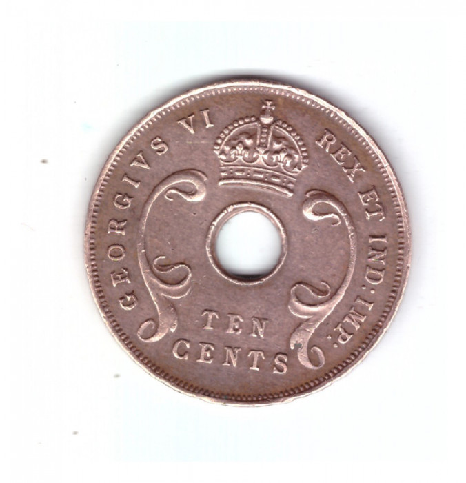 Moneda Africa de est 10 cents/centi 1945 SA, stare buna, curata