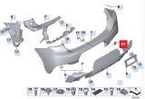 Capac bara Bmw X2 (F39), 03.2018-, Model M-Pack, montare spate, grunduit, de vopsit, B-Series, 51129491477