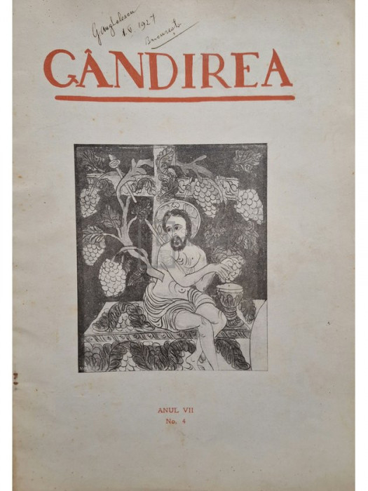 Revista Gandirea, anul VII, nr. 4 (editia 1927)