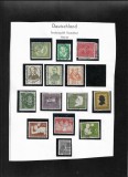 Germania 1955 1956 foaie album cu 15 timbre