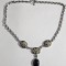 Colier argint cu onyx si jasp dalmatian #4156