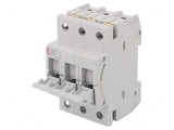 Separator cu Fuzibil 6A 400VAC Poli 3 pentru Șină DIN