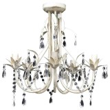 Cumpara ieftin Lampa de plafon suspendata, candelabru cristal, elegant, 5 becuri