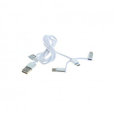 Cablu de date 3in1 - iPhone / Micro-USB / USB-C - 1.0M