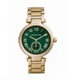 Michael Kors Skylar MK6065 Ceas Damă Quartz Cadran Verde Brățară Aurie 40mm