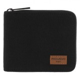 Portofel Bărbați Exclusivo Men, Negru cu Vinietă Maro, 11.5x2x9.5cm, Oem