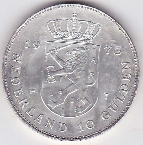 Olanda 10 Gulden 1973