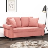 VidaXL Perne decorative, 2 buc., roz, 40x40 cm, catifea