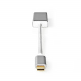 Adaptor USB 3.2 (Gen1) USB-C tata - DisplayPort mama, 5 Gbps, 0.2m, argintiu, Nedis