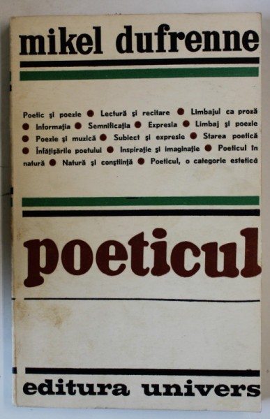 POETICUL- MIKEL DUFRENNE