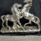 STATUETA Laminata ARGINT 925 - A. Santini - 2 CAI Mari - 100g. - Vintage !