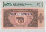 ROMANIA - 5000000 LEI 1947 , MIHAI I , PMG30 , VF , B1.200