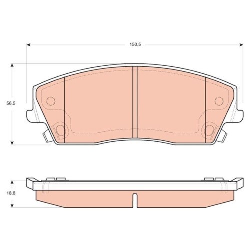 Placute frana Chrysler 300c (Lx, 300c Touring (Lx, C5 X (Nd ; Dodge Challenger Coupe, Charger, Magnum Estate, 5.7 AWD, 3.0 CRD, 3.6, 3.5, 5.7, 2.7, 5