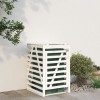 Gossi depozitare cos de gunoi, alb, 84x90x128,5 cm, lemn masiv de pin