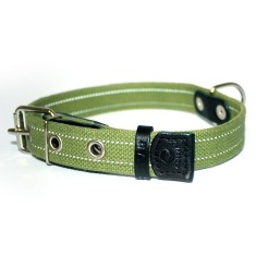 Lesa bumbac cu elemente reflectorizante - 38 - 50cm, 25mm - verde foto