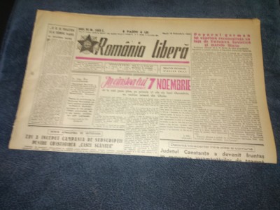 ZIARUL ROMANIA LIBERA 18 OCTOMBRIE 1949 foto