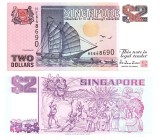 Singapore 2 DolarI 1992 P-28 UNC