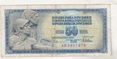 bnk bn Iugoslavia 50 dinari 1978 circulata foto