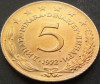 Moneda 5 DINARI / DINARA - RSF YUGOSLAVIA, anul 1972 * cod 2429, Europa