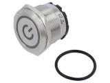 Comutator anti-vandalism E-SWITCH 2 poziții SPST 20A 250V IP67 LED roșu