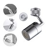 Aerator robinet pivotant, Extensie cu 2 moduri dus si bule, Compatibilitate universala, Rotatie 720 grade, Adaptor pentru baie si bucatarie, Argintiu, Oem