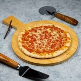 Tava pentru pizza, din bambus, 41 x 30 x 1,5 cm, KingHoff