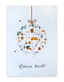 Felicitare plantabila - Glob Craciun | Papeterria