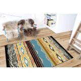 Covor Model Country 11335-140, Marime 67 x 130 cm, Multicolor, Inaltime Fir 9 mm, Antialergic, Polipropilena, Living, Dormitor, Sufragerie, Birou