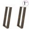 vidaXL Picioare de masă consolă &icirc;n formă de U, 2 buc., oțel natural, 38x(72-73) cm 4012783