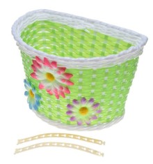 Cos fata biciclete copii, plastic, culoare verde Cod:AWR1956
