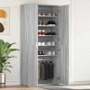 Dulap pentru pantofi cu ușă Gri 80 x 39 x 180 cm Lemn compozit