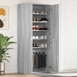 vidaXL Cabinet Pantofi Gri Sonoma 80x39x180 cm Placă Aglomerată