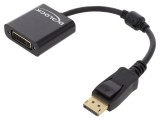 Adaptor DisplayPort la DVI-I 24+5 DELOCK 61023, 0.15m, Negru