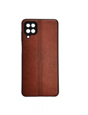 Husa Telefon Silicon Samsung A12 Samsung M12 Brown Leather