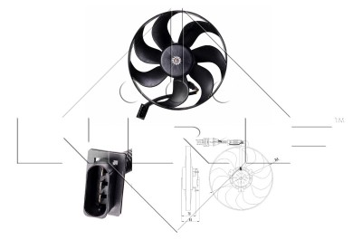 NRF 47064 Ventilator, radiator foto