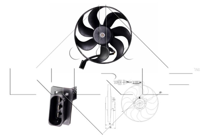 NRF 47064 Ventilator, radiator