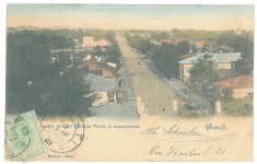 1340 - GALATI, Panorama, view old garden, Litho, Romania - old postcard - used - 1904 - TCV