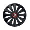 Set 4 capace roti Negre Cu Inel Rosu Trend R14 pentru gama auto Renault