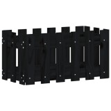Cumpara ieftin Jardiniera gradina design gard negru 60x30x30 cm lemn masiv pin