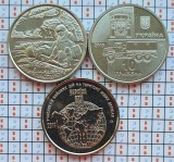 Set 3 monede diferite Ucraina 10 hrivna 2018 UNC - A02