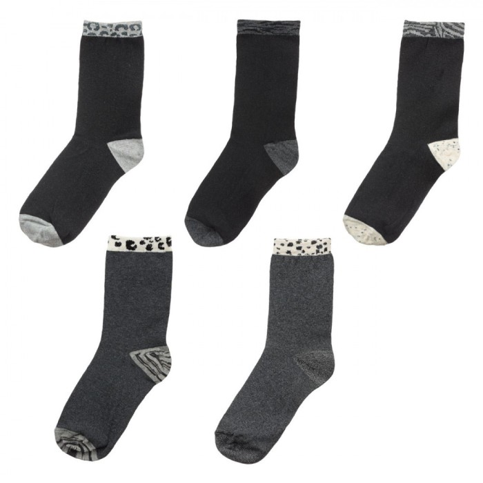 șosete Damă, 5 Perechi, Model Animal Print, Multicolor